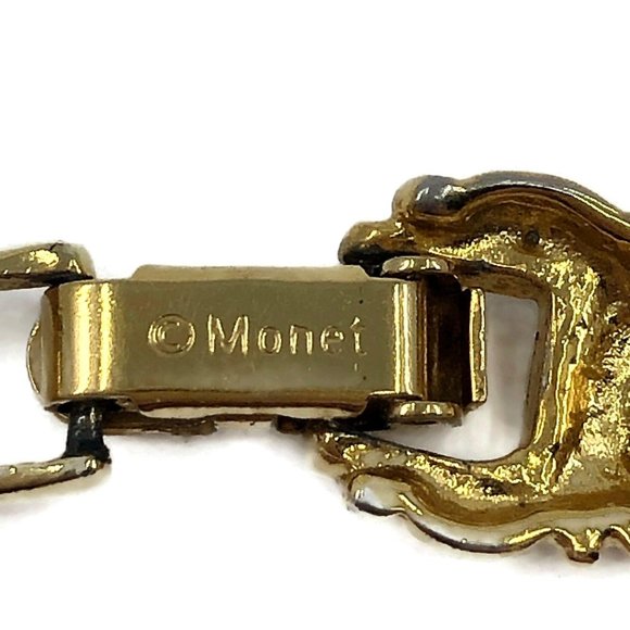 Vintage Gold Tone Monet Link Bracelet 7 1/8" - Picture 6 of 6